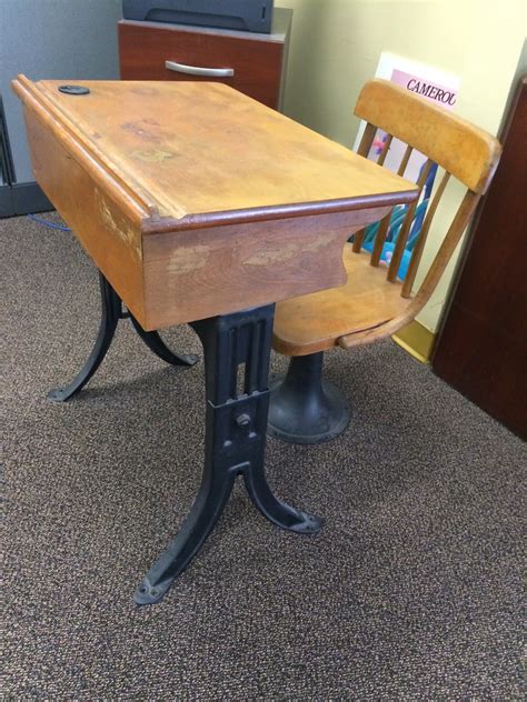 Retro Educational Technology Vintage School Desks