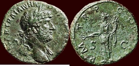 Roman Empire Ae As 119 121 Hadrianus Hadrian117 138 Rome Minor