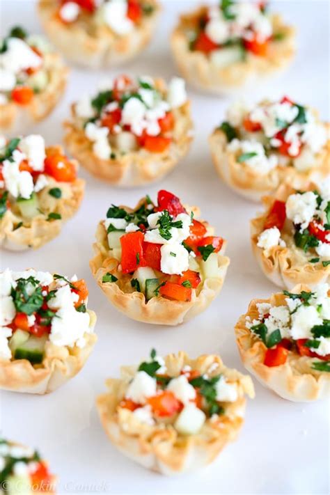 Mini Hummus And Roasted Pepper Phyllo Bites Recipe Cookin Canuck