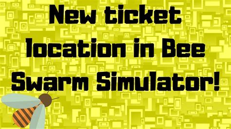 Here's a look at a list of all the currently available codes: New ticket location in Bee Swarm Simulator! - YouTube