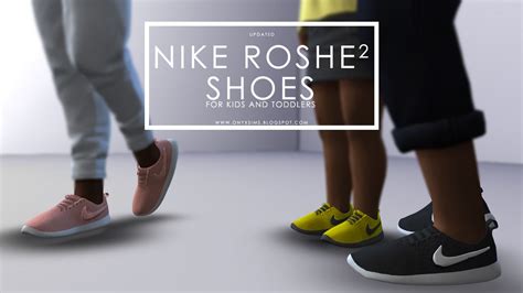 Nike Roshe 2 Updated Onyx Sims Sims 4 Cc Shoes Sims 4 Toddler