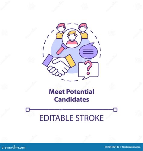 Meet Potential Candidates Concept Icon Stock Vector Illustration Of