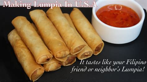 how to make lumpia making lumpia in usa wrapping and frying lumpia youtube