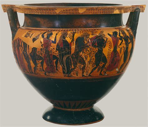 Terracotta Column Krater Bowl For Mixing Wine And Water Attributed