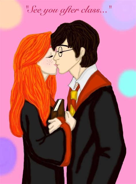 See You After Class Kiss By Dkcissner On Deviantart Harry Harry Potter Harry And Ginny