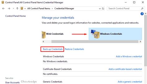 How To Setup And Use Credential Manager On Windows 10 Howtoedge