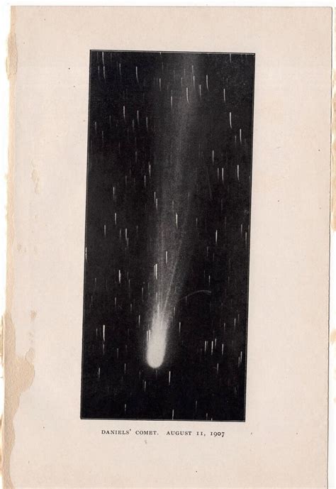 C 1909 Comet Print Original Antique Astronomy Print Etsy
