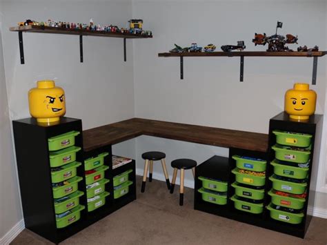Lego Storage Table Desk Using Ikea Trofast Lego Table With Storage