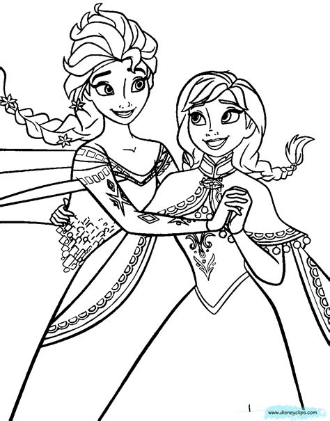 The frozen 2 cast coloring page: Frozen Coloring Pages (2) | Disneyclips.com