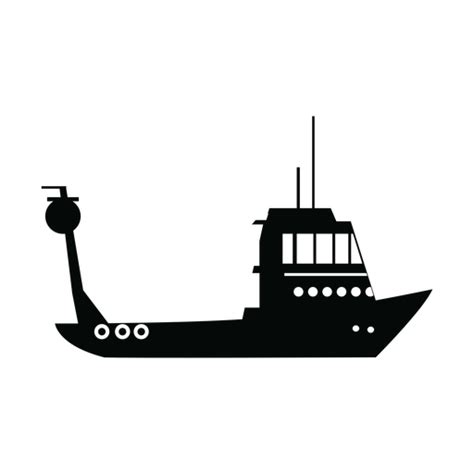 Fishing Boat Silhouette Transparent Png And Svg Vector File
