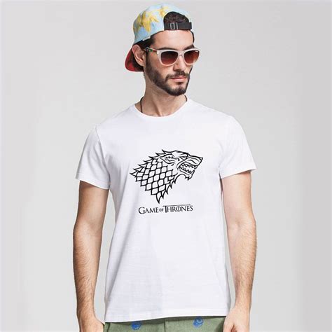 Free Shipping Hip Hop Game Of Thrones Winter Is Coming Male Shirt Mens