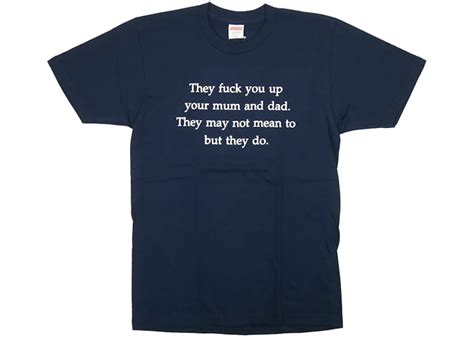 Supreme They Fuck You Up Tee Navy Mens Fw16 Us