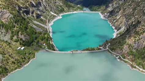 Premium Stock Video Flying Over Davio Lake Norther Italy