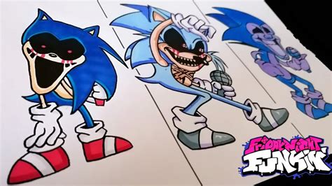 Como Dibujar A Sonic Exe Lord X Friday Night Funkin Fnf Paso A Images