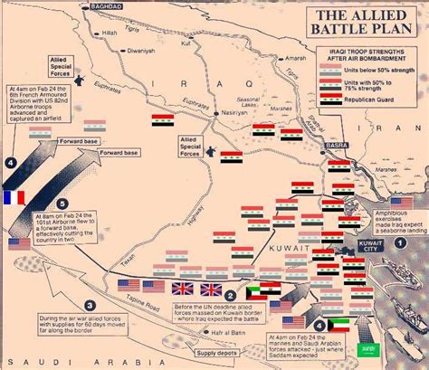 The Persian Gulf War History War Map Army Day