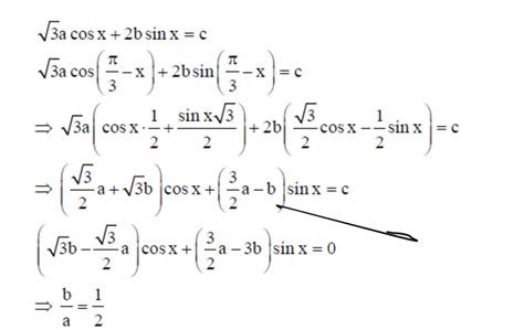 Let A B C Be Three Non Zero Real Numbers Such That The Equation √ 3 Acos X 2bsin X C