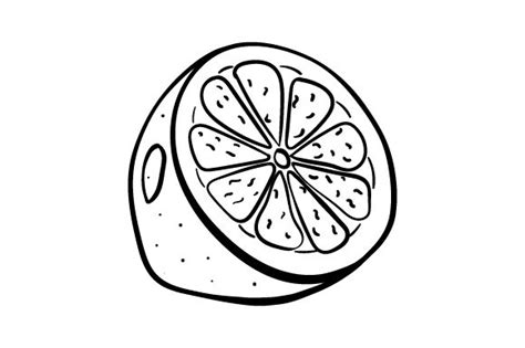 Lemon Line Art