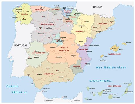 Autonomous Communities Of Spain Map 