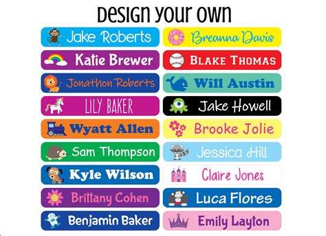 Names For Tumbler School Label Name Vinyl Decal 3 In Personalized Name
