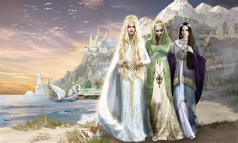 Galadriel Celebrian And Arwen Ship Castle Princesses Dreamy