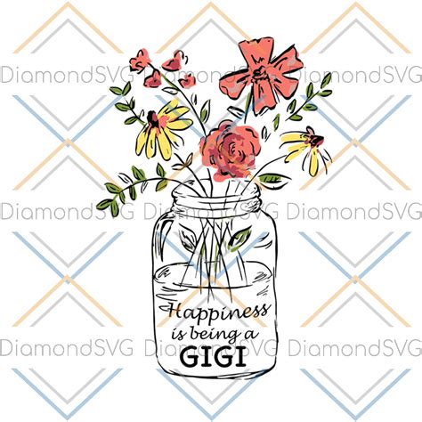 Happiness Is Being A Gigi Svg Files For Silhouette Files For