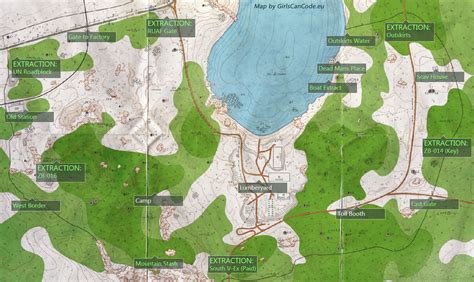 Escape From Tarkov Maps Woods Customs Factory Shoreline Map