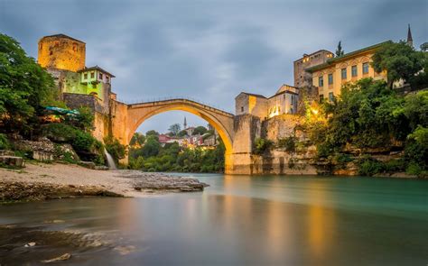 Bridge Mostar Bosnia And Herzegovina Neretva Rive River