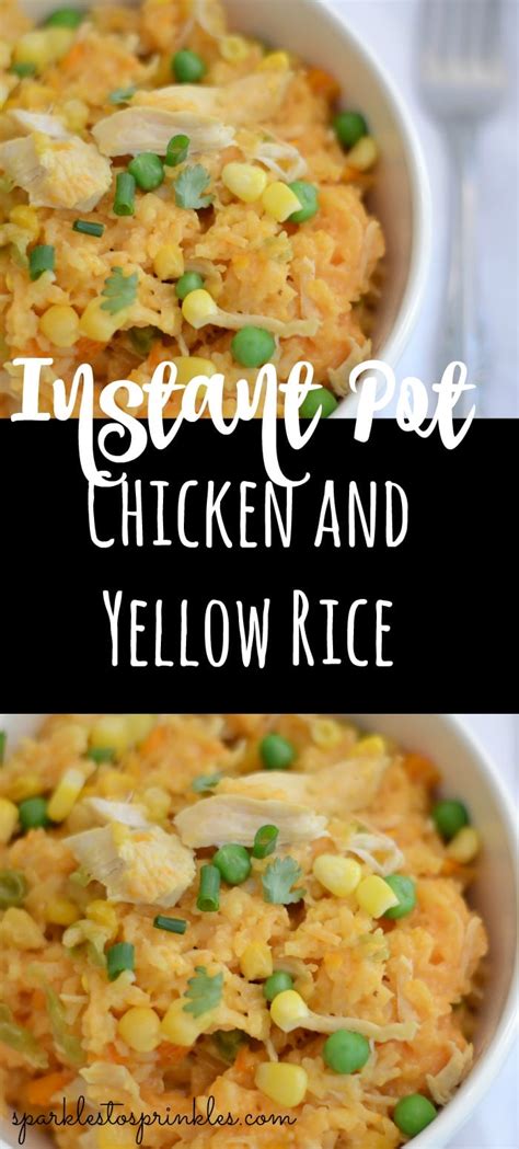This is the best instant pot chicken shawarma recipe you can make at home with just a few spice ingredients. Instant Pot Chicken and Yellow Rice - Sparkles to Sprinkles