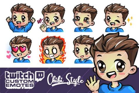 Masjacky I Will Design Awesome Custom Twitch Emotes In Chibi Style For