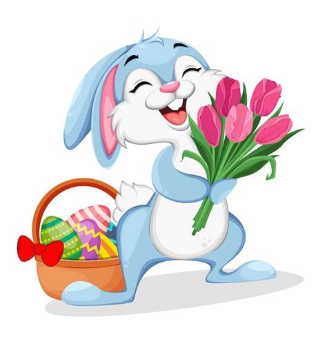 Premium Vector Funny Easter Bunny Cartoon Character