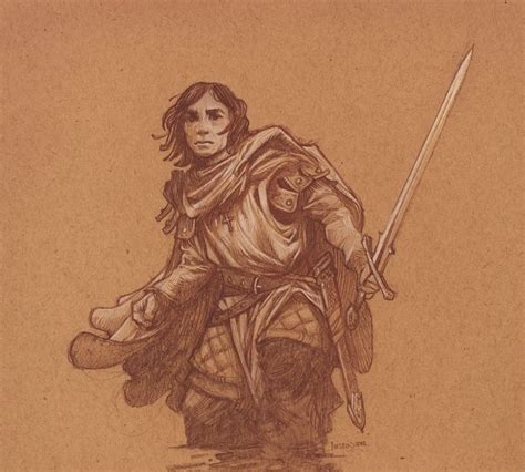 Dragon Hunter Sketch By Justin Gerard In Jacob Lauser S Purchased