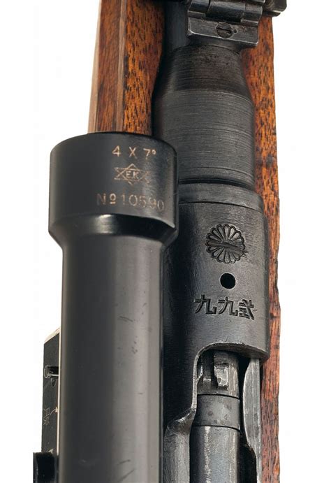 Scarce World War Ii Japanese Type 99 Sniper Rifle With 4x Sniper Scope