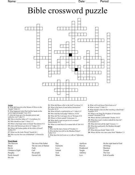 The Kingdom Of God Crossword Wordmint