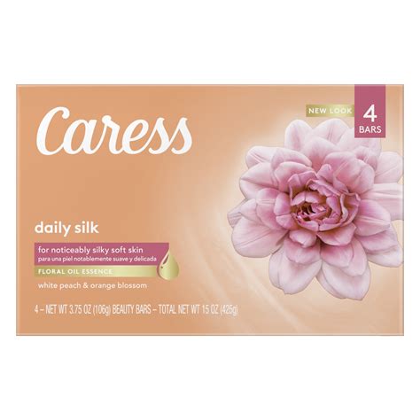 Caress Beauty Bar Soap Daily Silk 375 Oz 4 Bars