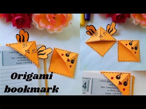 How To Make Origami Bookmark Easy Origami Bookmark Diy Easy Bookmark