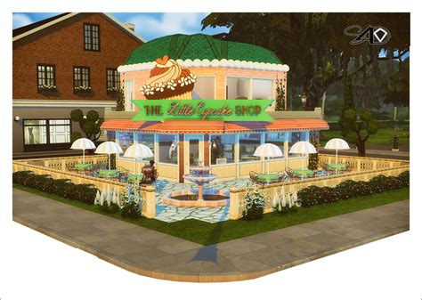 Sims 4 Ccs The Best Ts2 Sims In Paris Cupcake Shop Cafe Conversions