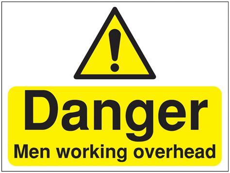 Danger Men Working Overhead Construction Safety Sign Safetyshop
