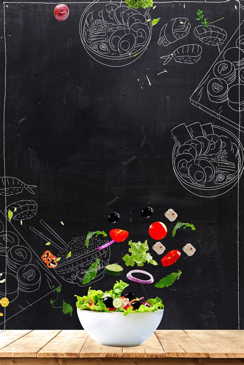 Vegetable Blackboard Creative Food Composite Advertising Background