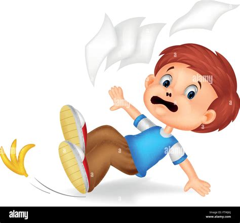 Boy Fell Down Stock Vector Images Alamy