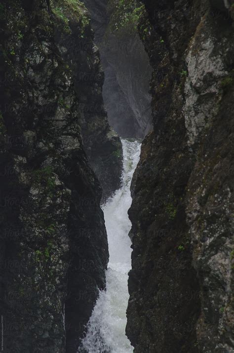Waterfall In Mountain Gorge By Stocksy Contributor Neil Warburton