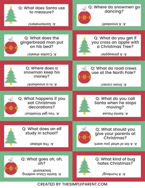 25 Christmas Jokes For Kids With Free Printable The Simple Parent