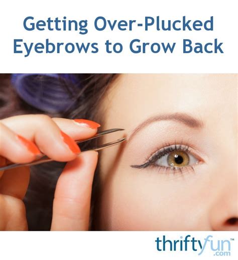 Getting Over Plucked Eyebrows To Grow Back Thriftyfun