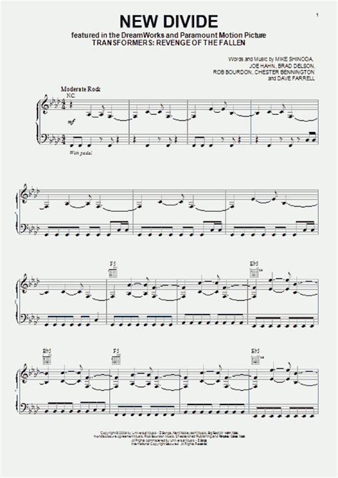 New Divide Piano Sheet Music Onlinepianist