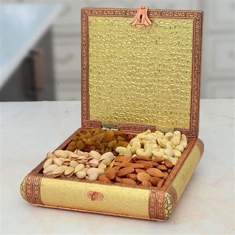 Dry Fruits Hamper Kaju Almond Pista With Raisins In A Box T