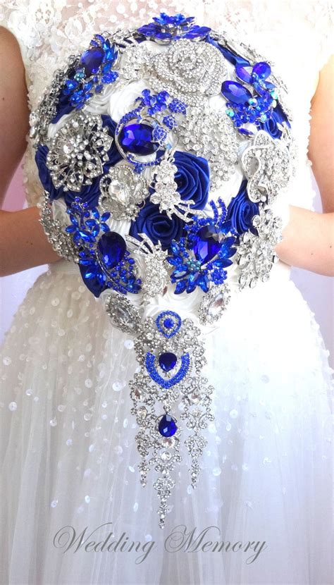 Check spelling or type a new query. Royal blue Silver Teardrop brooch bouquet | Etsy | Blue ...