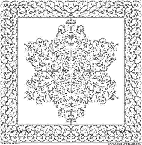 Black snowflake clipart easy snowflake coloring pages. Don't Eat the Paste: Another snowflake set