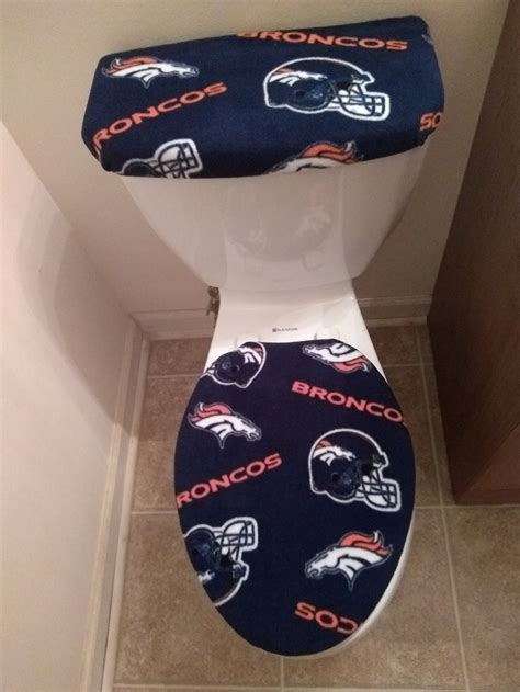 Denver Broncos Tossed Fleece Toilet Lid And Tank Cover Set Etsy