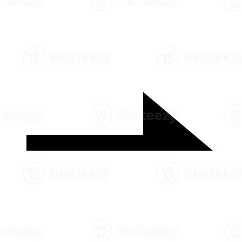 Half Arrow Sign Isolated 22152953 Png