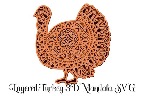 Mandala Turkey Svg 3d Layered Mandala 4 Layers Svg And Png
