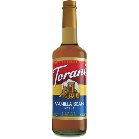 Torani Vanilla Bean Syrup 750 Ml Plastic Bottles